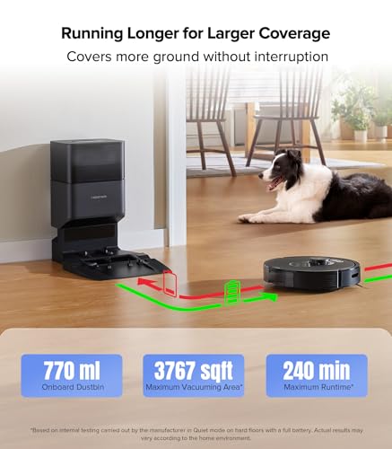 Robot Vacuum with Self-Empty Dock, 5500 Pa Suction, LiDAR Navigation S624100