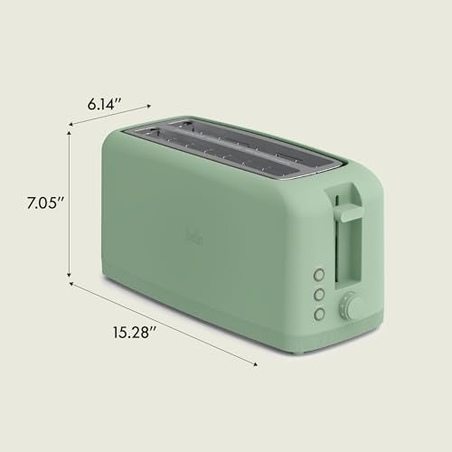 2 Slice Slim Toaster with 6 Shade Control, Reheat & Cancel, Removable Crumb Tray E366018