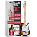 LyxPro 39” Electric Guitar TL Series, Full-Size Paulownia Wood Body, 3-Ply Pickguard, C-Shape Neck, Ashtray Bridge, Quality Gear Tuners, 3-Way Switch & Volume/Tone Controls, 2 Picks Included, Mahogany