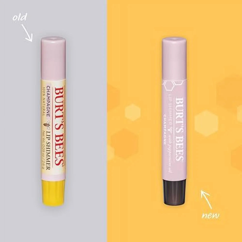 Tinted Lip Balm Stick, Moisturizing with Buildable Color, Champagne (4-Pack) Y4422