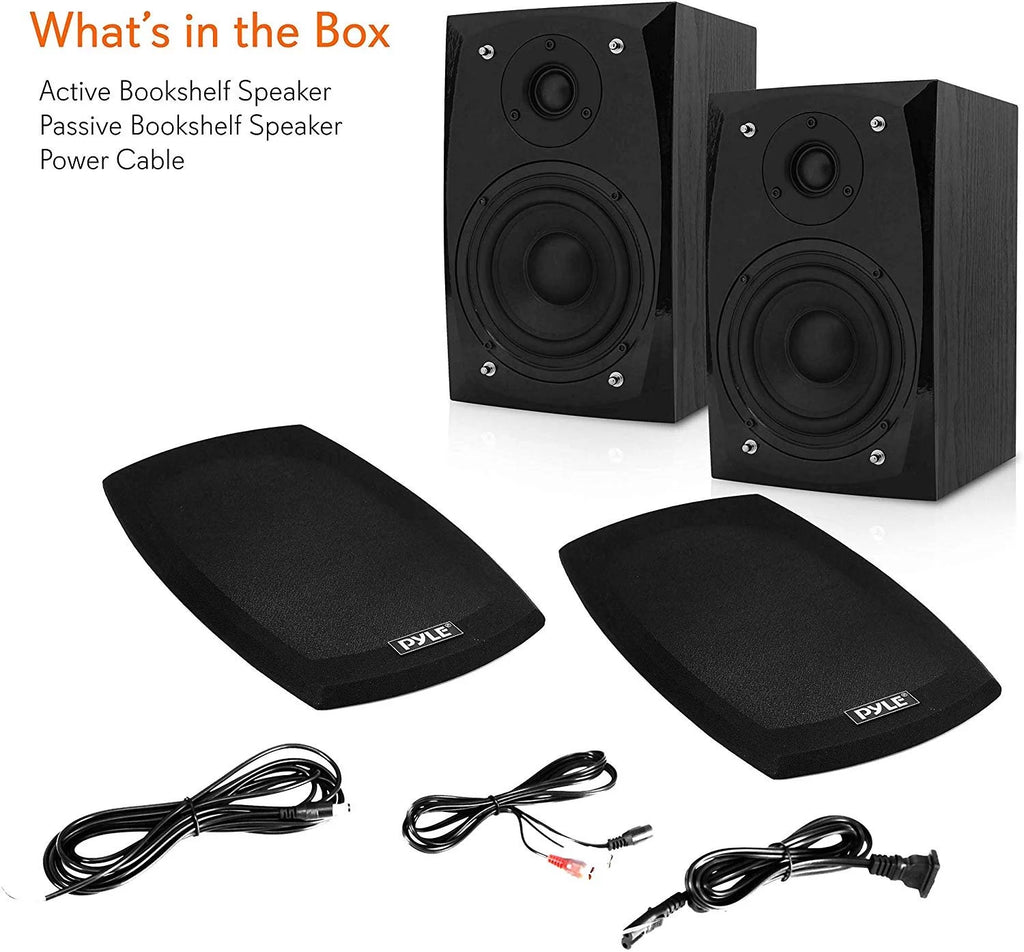 Bluetooth Bookshelf Stereo Speakers, Black K9543
