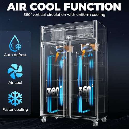 Commercial Refrigerator and Freezer Combo, 54 Cu.ft, Upright F484