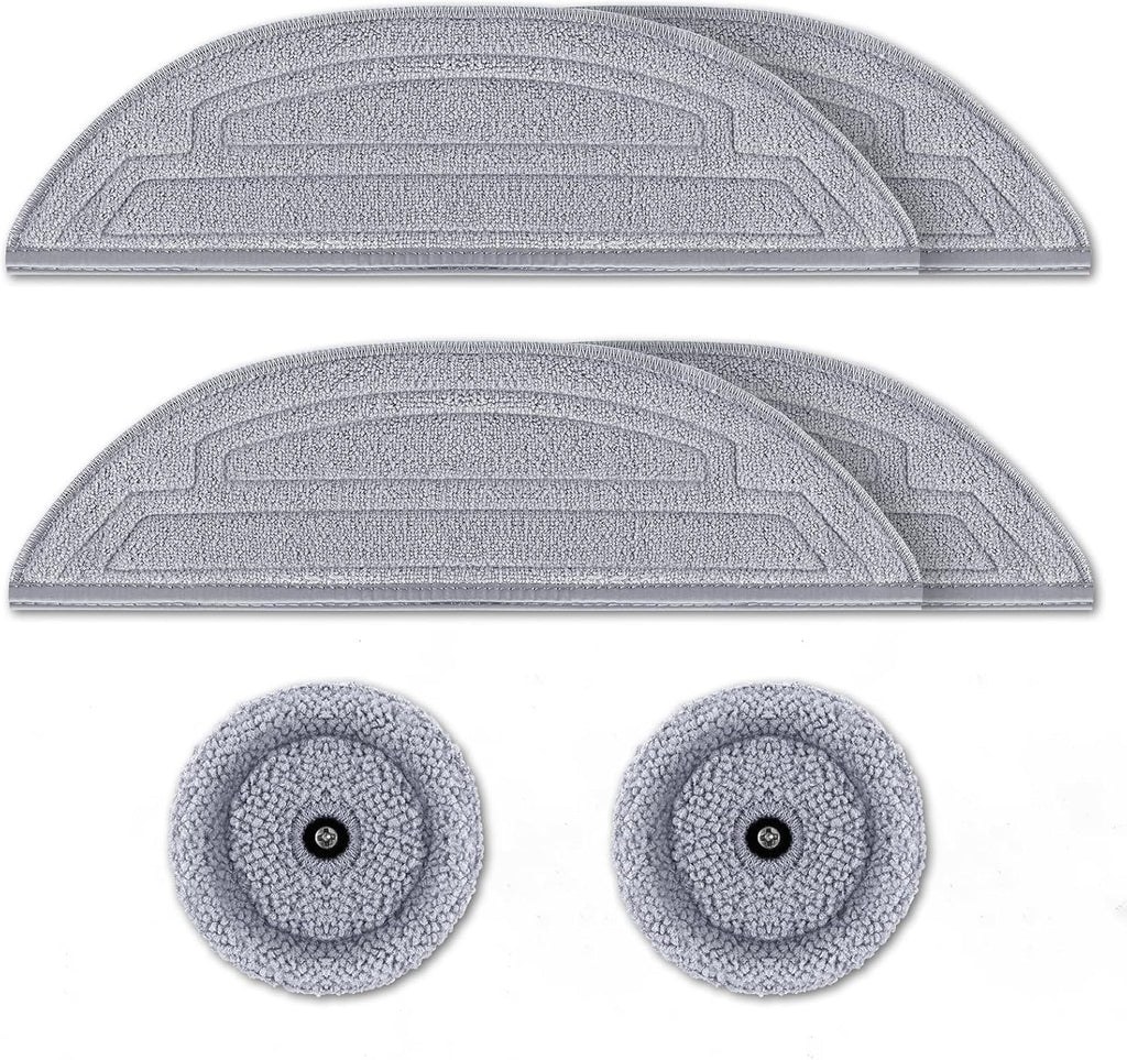 6 Pack Mop Pads for S8 MaxV Ultra and S8 Max Ultra Robot Vacuum Cleaner, 2 Pack Microfiber Mop Cloths with Dual Sonic Vibrations Modules, 2 Pack Edge Mop Pad Replacement Accessories