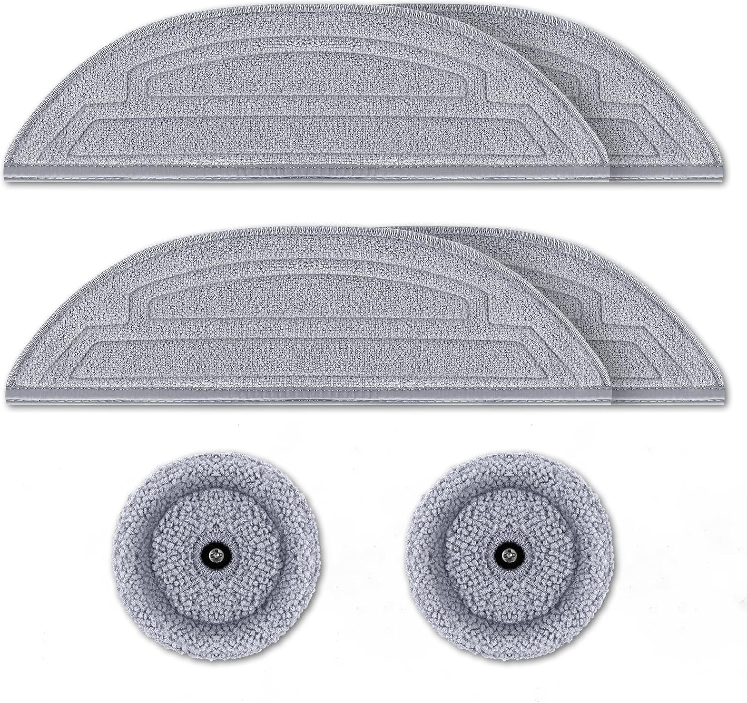 6 Pack Mop Pads for S8 MaxV Ultra and S8 Max Ultra Robot Vacuum Cleaner, 2 Pack Microfiber Mop Cloths with Dual Sonic Vibrations Modules, 2 Pack Edge Mop Pad Replacement Accessories