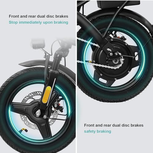 Foldable Electric Bike for Adults, 560W Motor, 48V Battery, 24MPH J5055