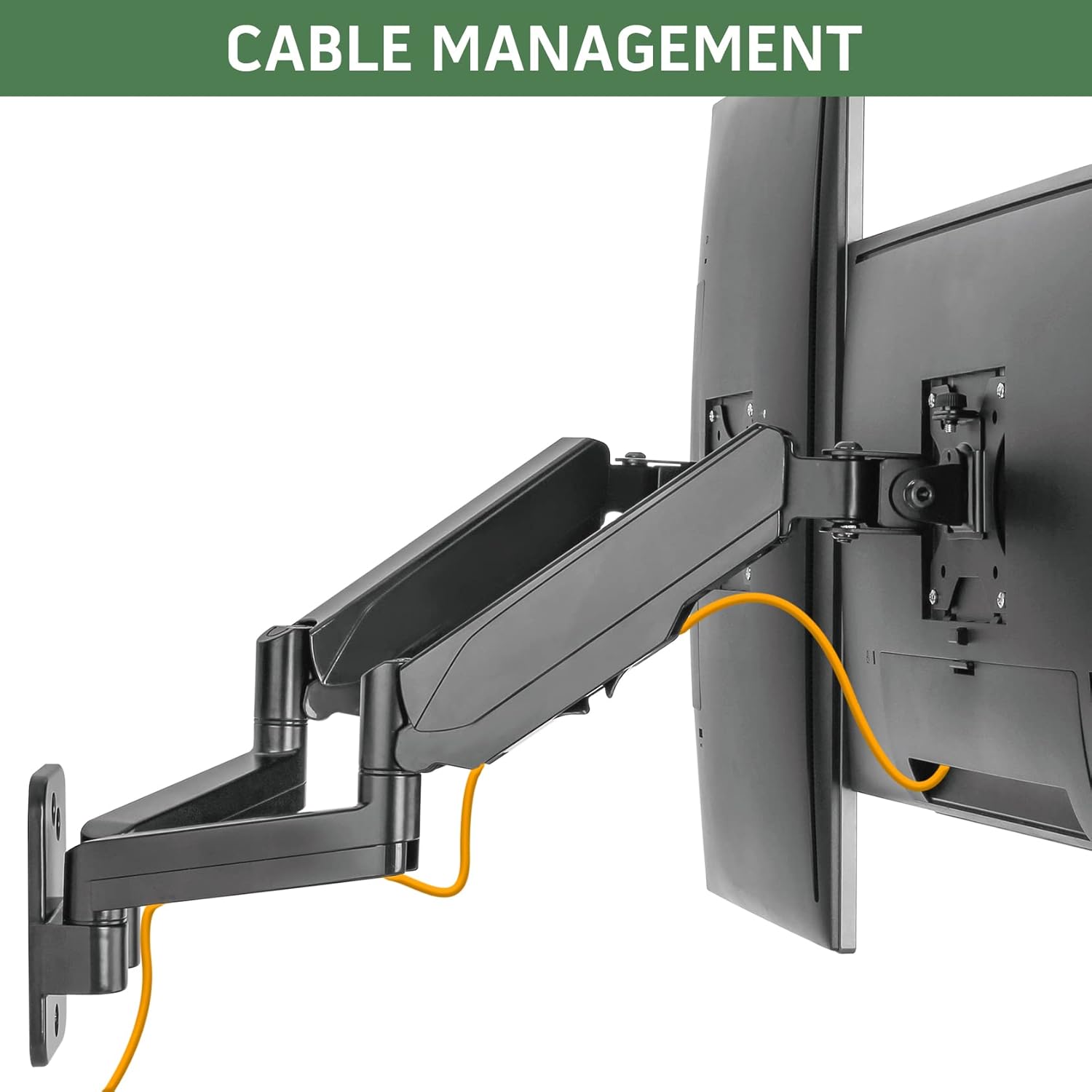 Dual Monitor Wall Mount for Two 17-32 Inch Screens, Height Adjustable, VESA 75/100 Y584