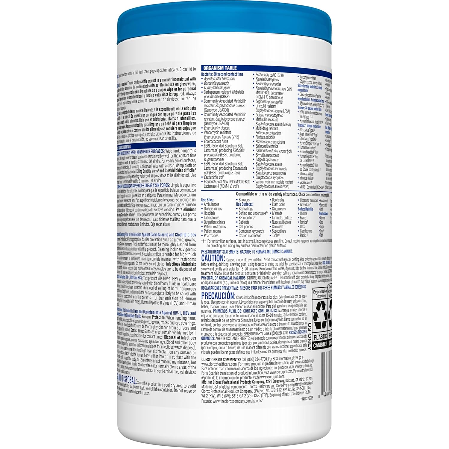 Germicidal Bleach Wipes, 70 Count P39867