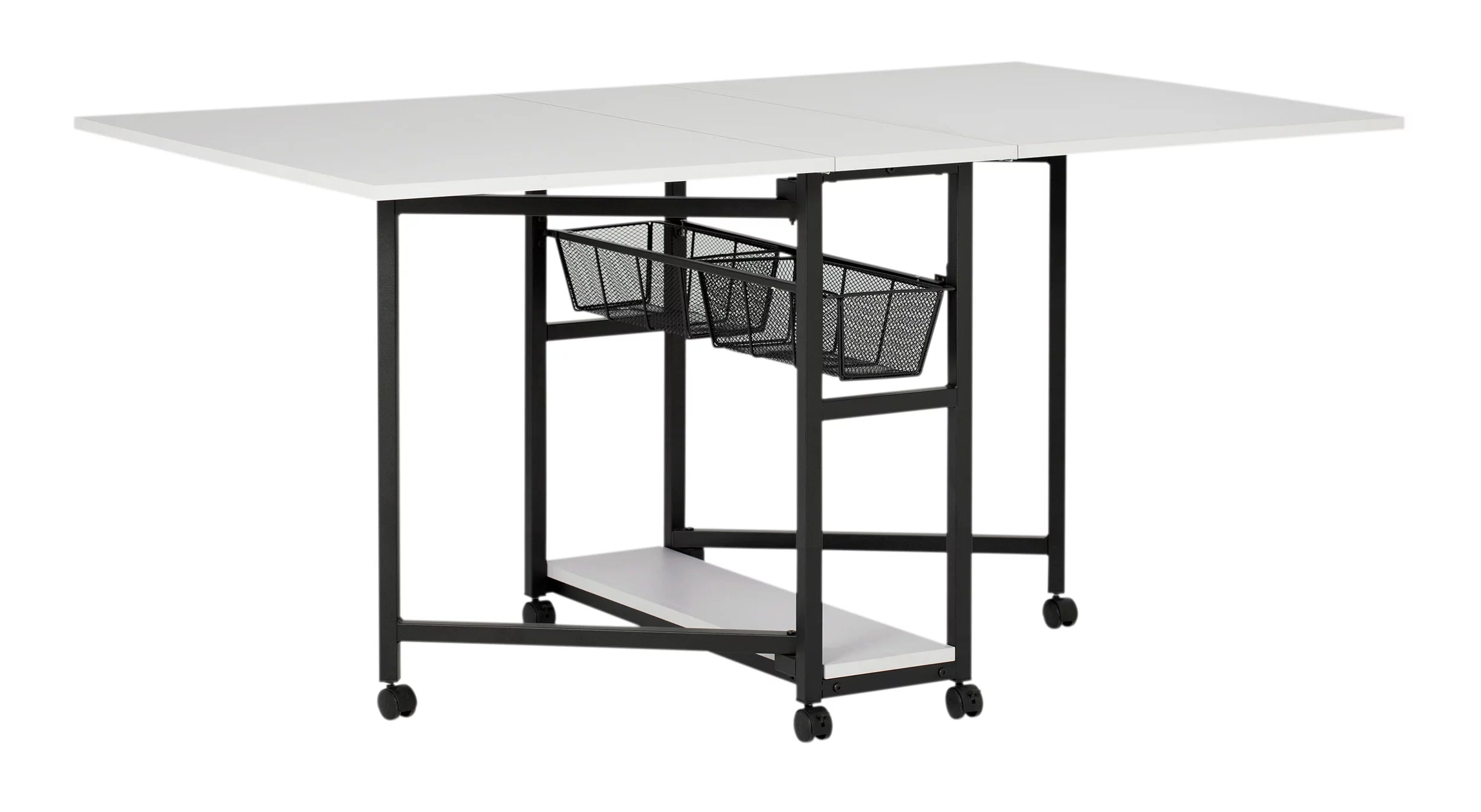 Mobile Fabric Cutting Table with Storage 30" H S462792