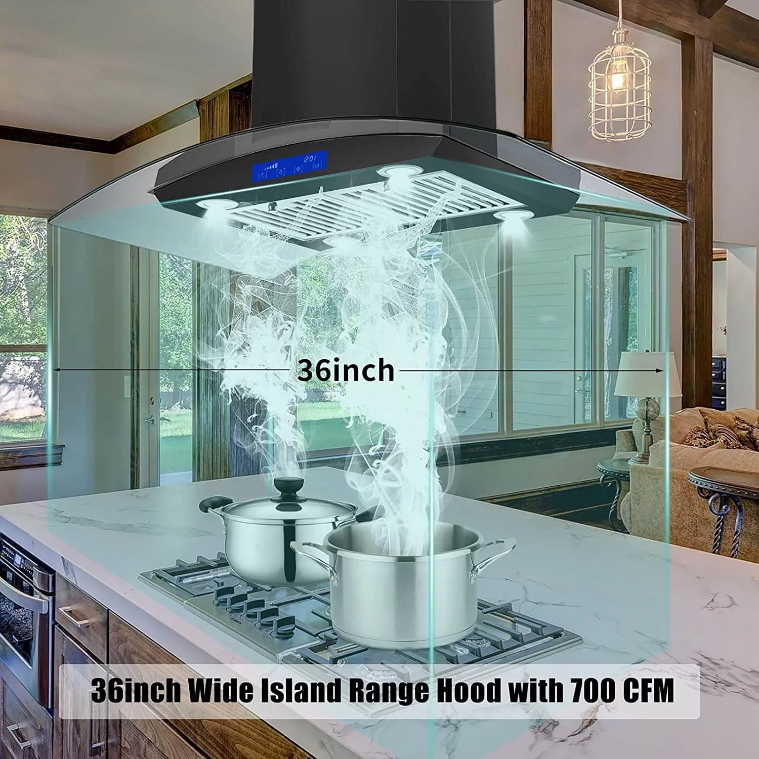Island Mount Range Hood 36 Inch 900 CFM H647475