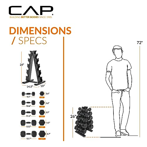 Dumbbell Set with Rack, 150lbs and 210lbs Options Z3424