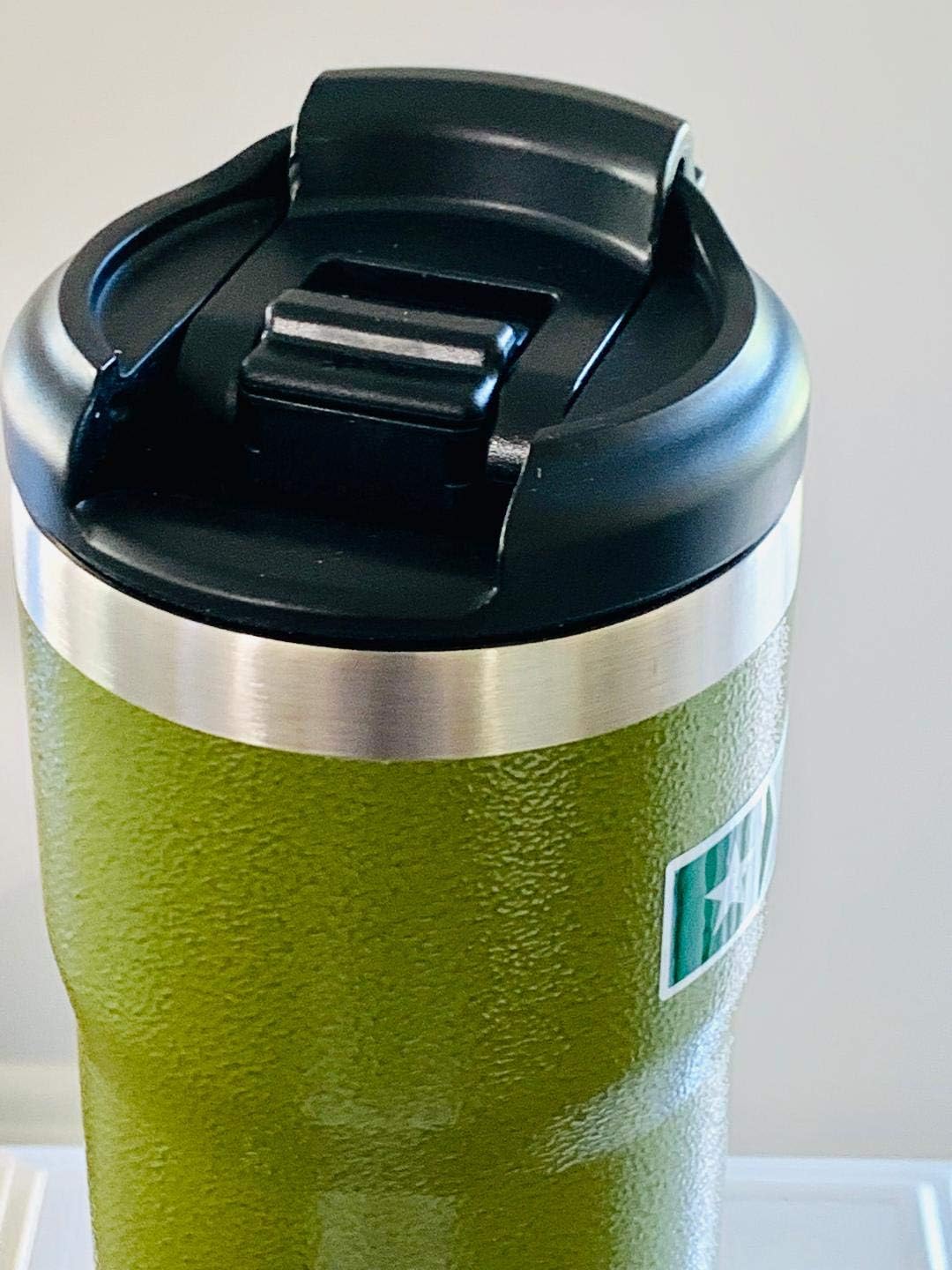 Double Walled Hammered Stainless Steel Tumbler With Handle F388026