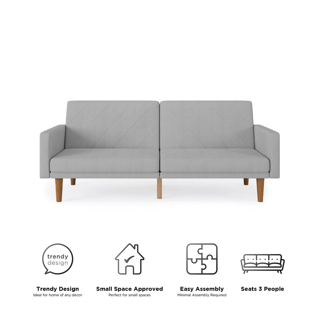 Convertible Sofa Bed with USB Port, Light Gray T950