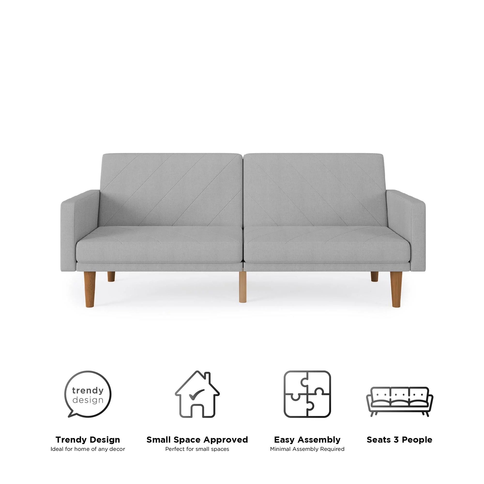 Convertible Sofa Bed with USB Port, Light Gray T950