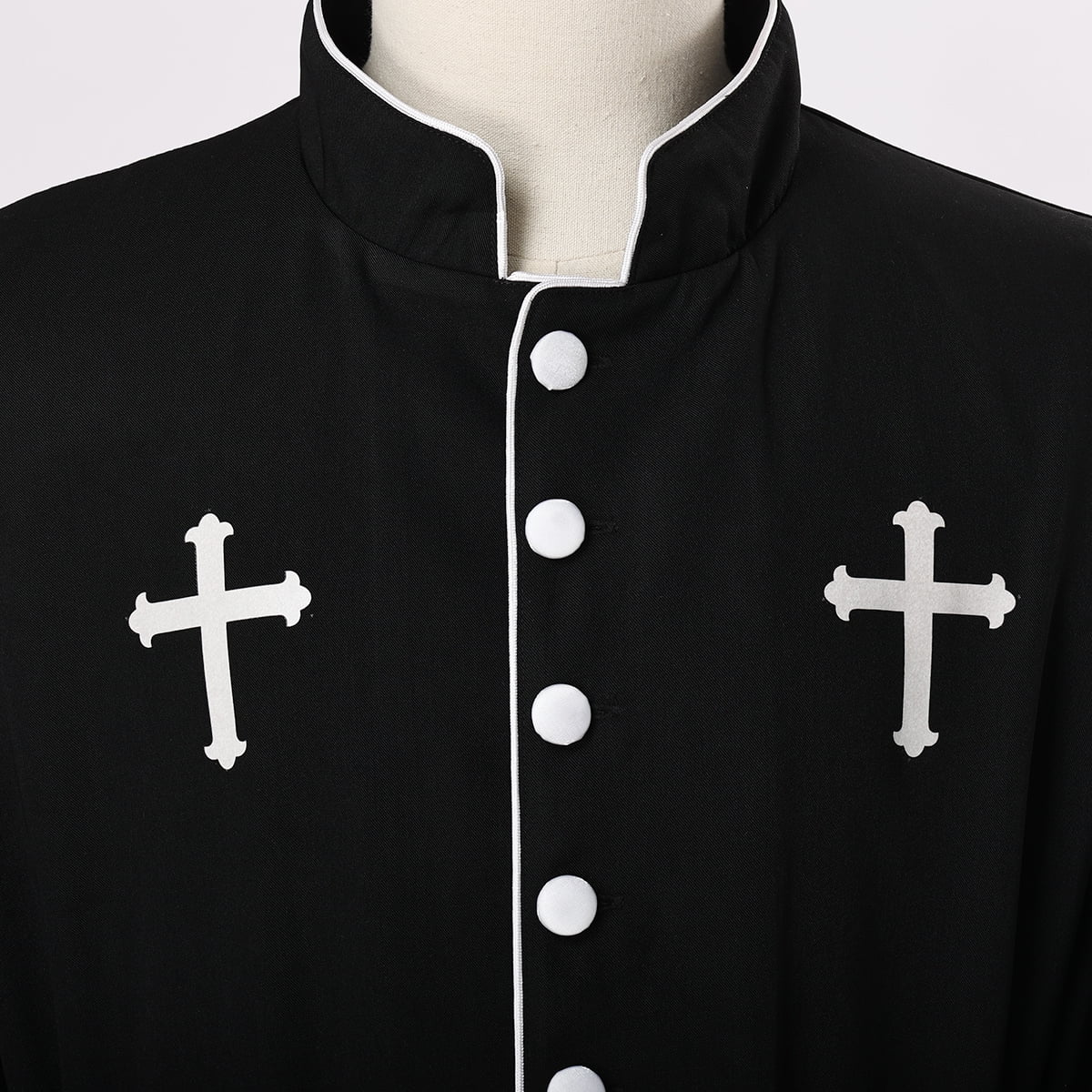 Men's Priest Cassock Pastor Robe with Belt Q210