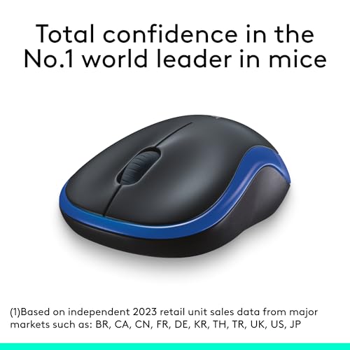 Wireless Mouse, 2.4GHz with USB Receiver, 12-Month Battery Life O87248