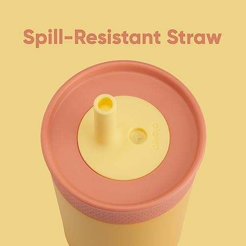 Kids Insulated Stainless Steel Tumbler with Straw, 12 oz, Pink and Purple D7580