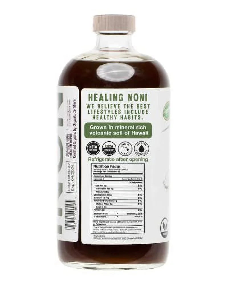Organic Hawaiian Noni Juice, 4 x 32oz Glass Bottles V35731
