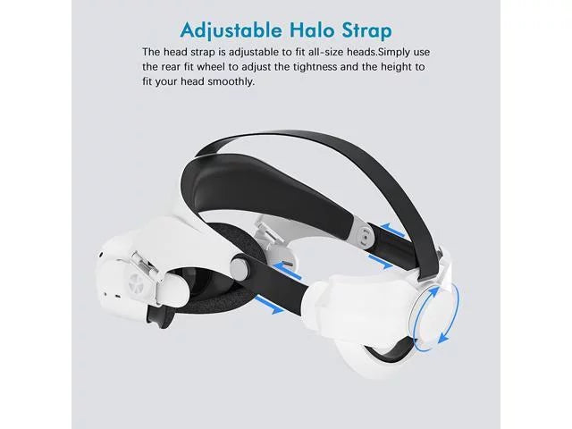 Adjustable Replacement Halo Head Strap for Quest 2 N17789
