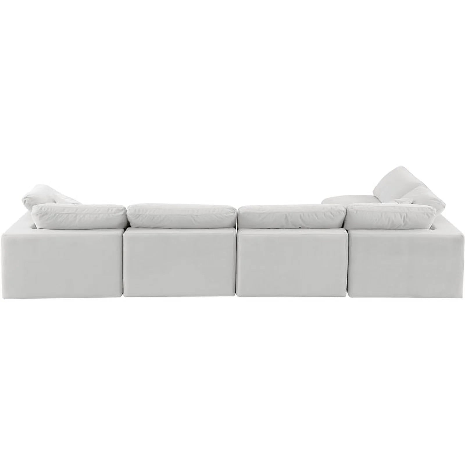 Cream Velvet Modular Sectional C1935