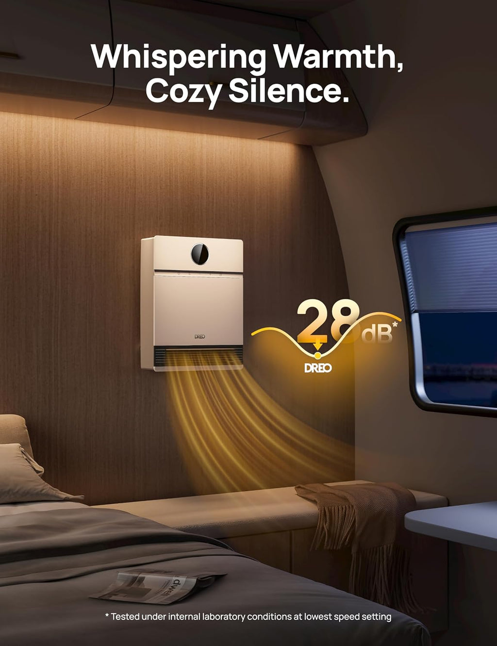 Smart Wall Heater, Electric PTC Space Heater for Indoor Use, Oscillation, Thermostat, Remote Control, Timer Q29038