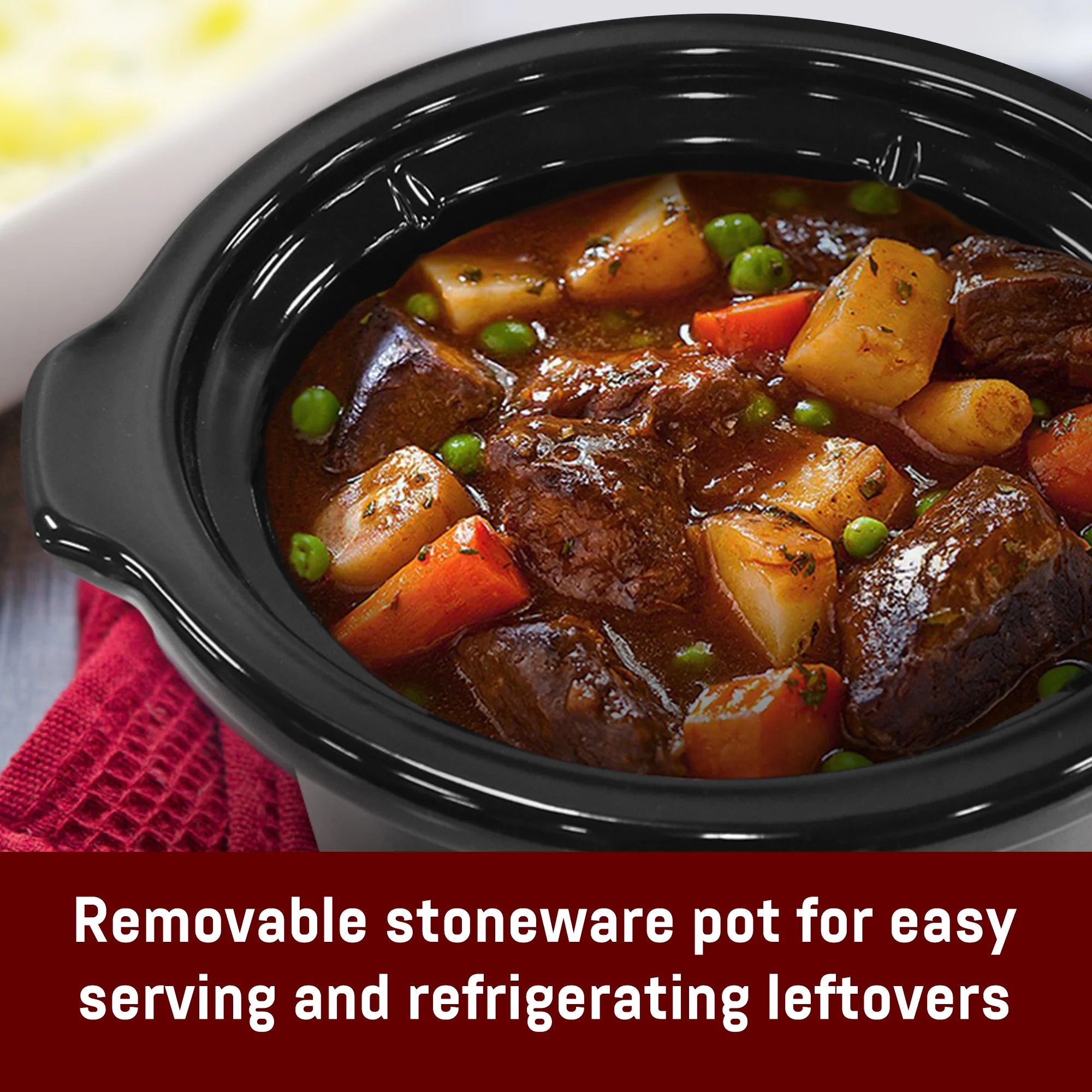 1.5-Qt Mini Slow Cooker, Stainless Steel B737429