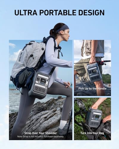 Portable Power Station 288Wh LiFePO4 Battery 300W Solar Generator with 60W Solar Panel F866