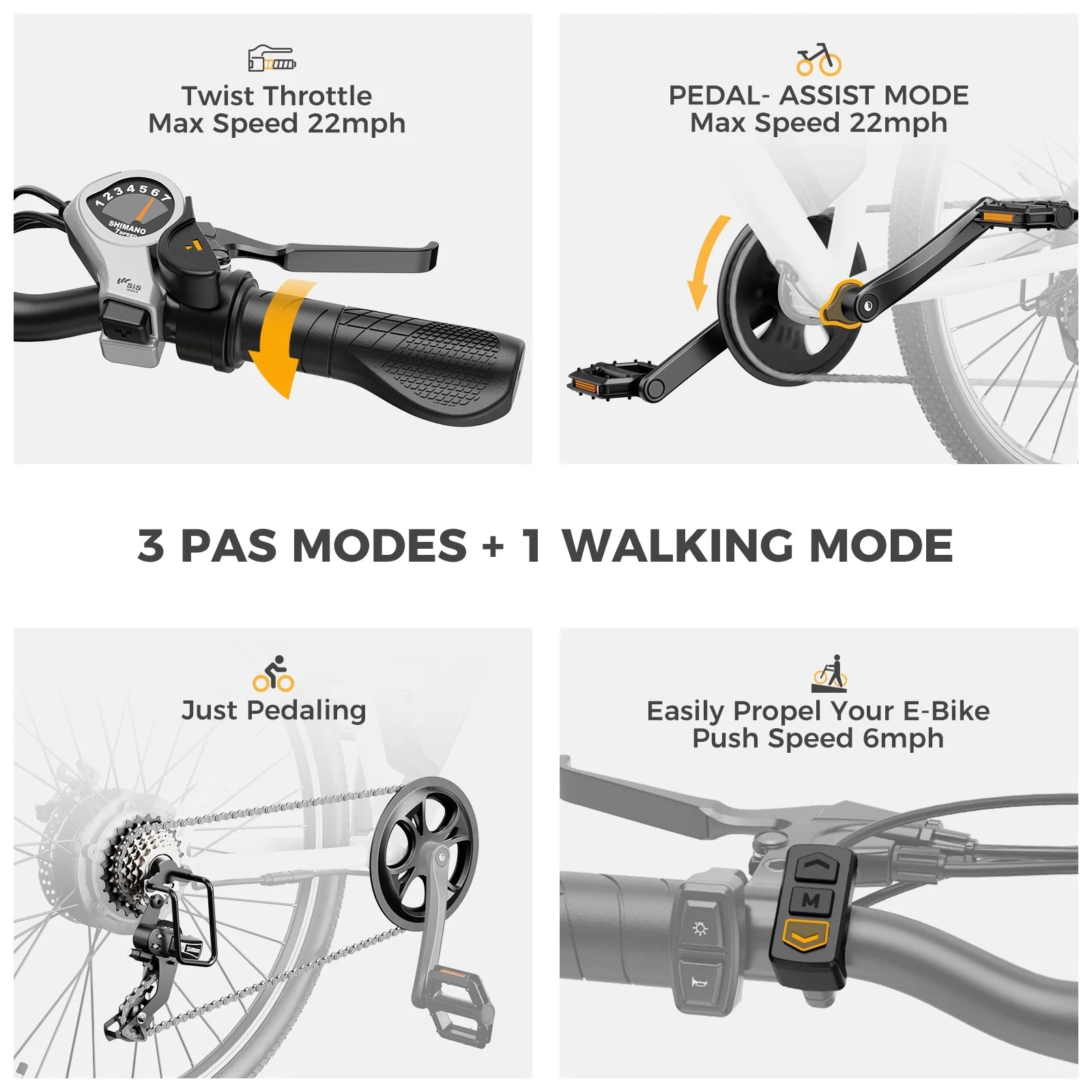 Electric Bike for Adults with 500W Motor and Removable Battery M86584