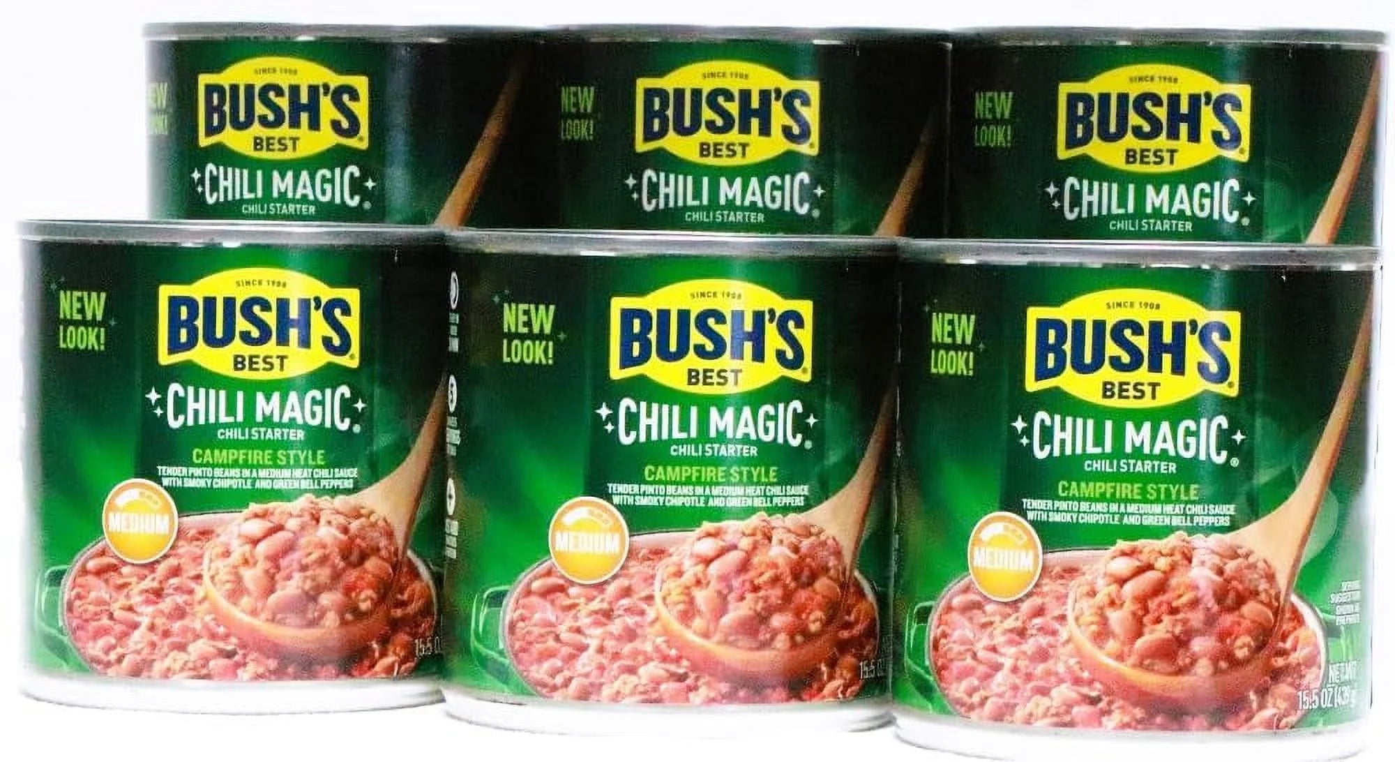 Bush,S Best Chili Magic, Chili Starter "Texas Medium" (Pack Of 6)