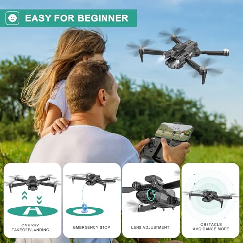 4K Camera Drone for Kids and Adults, Beginner Mini Drone with 2 Batteries S389