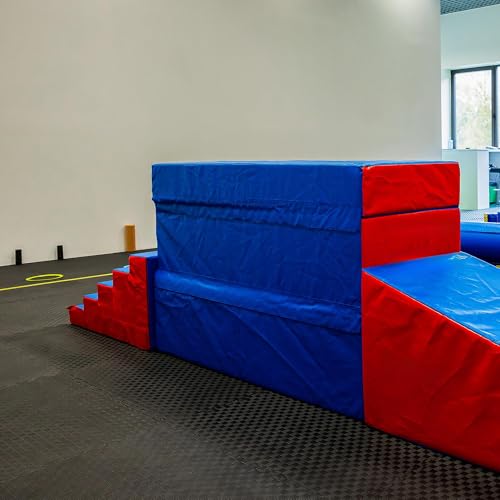 1" Thick EVA Interlocking Foam Gym Flooring Mat, 6 Tiles, Black M5857