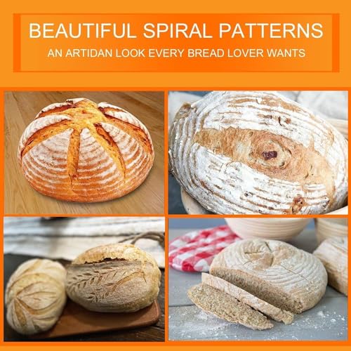 Bread Proofing Basket Set, 10 Inch Oval Rattan, Sourdough Baking Supplies B817