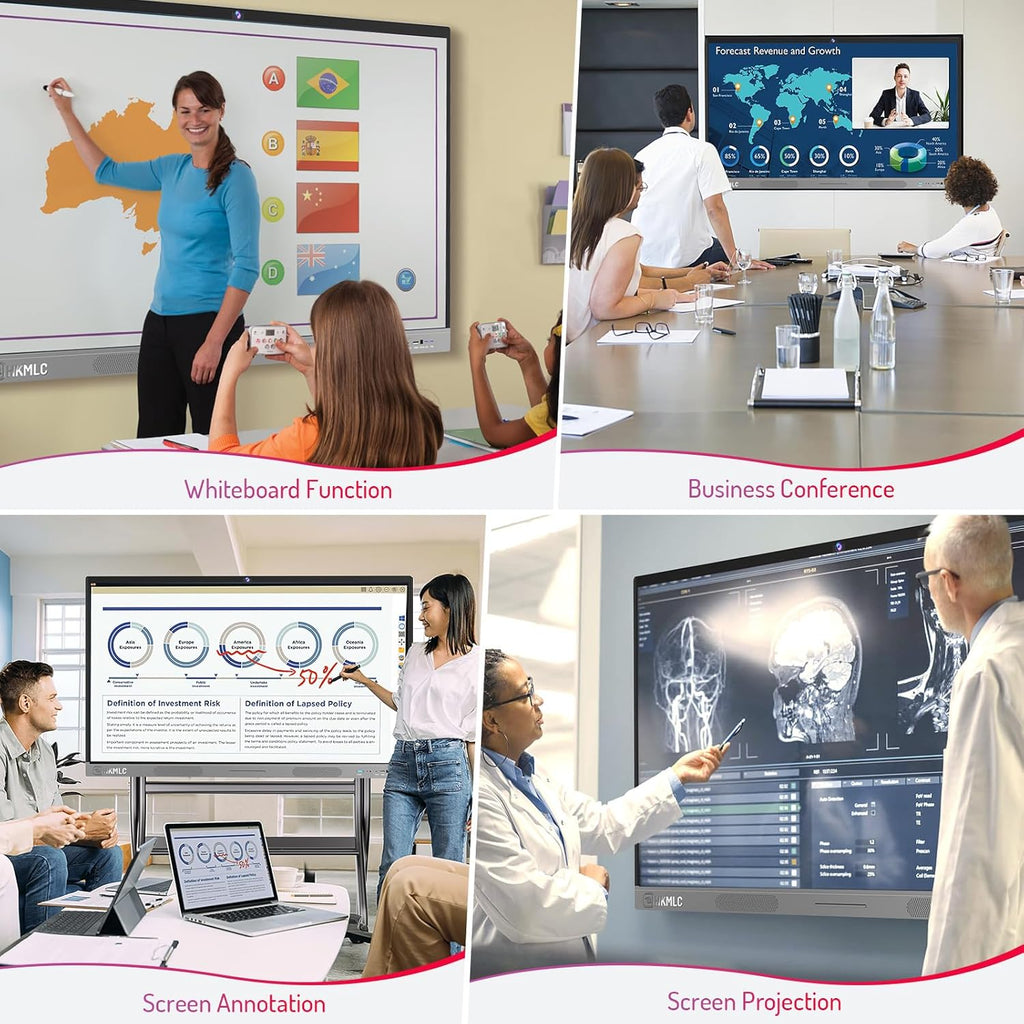 55" Interactive Whiteboard with 4K Touchscreen and Stand K7738