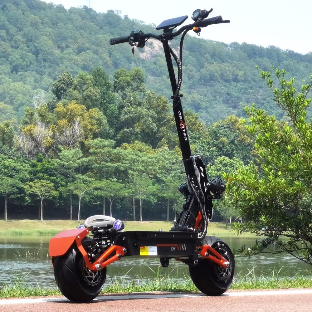Foldable Electric Scooter with Seat, Dual Motor, Off-Road Tires A74625