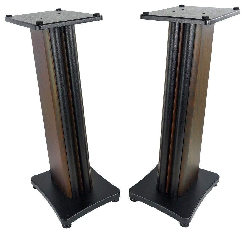 28" Speaker Stands, Dark Wood Grain B57987