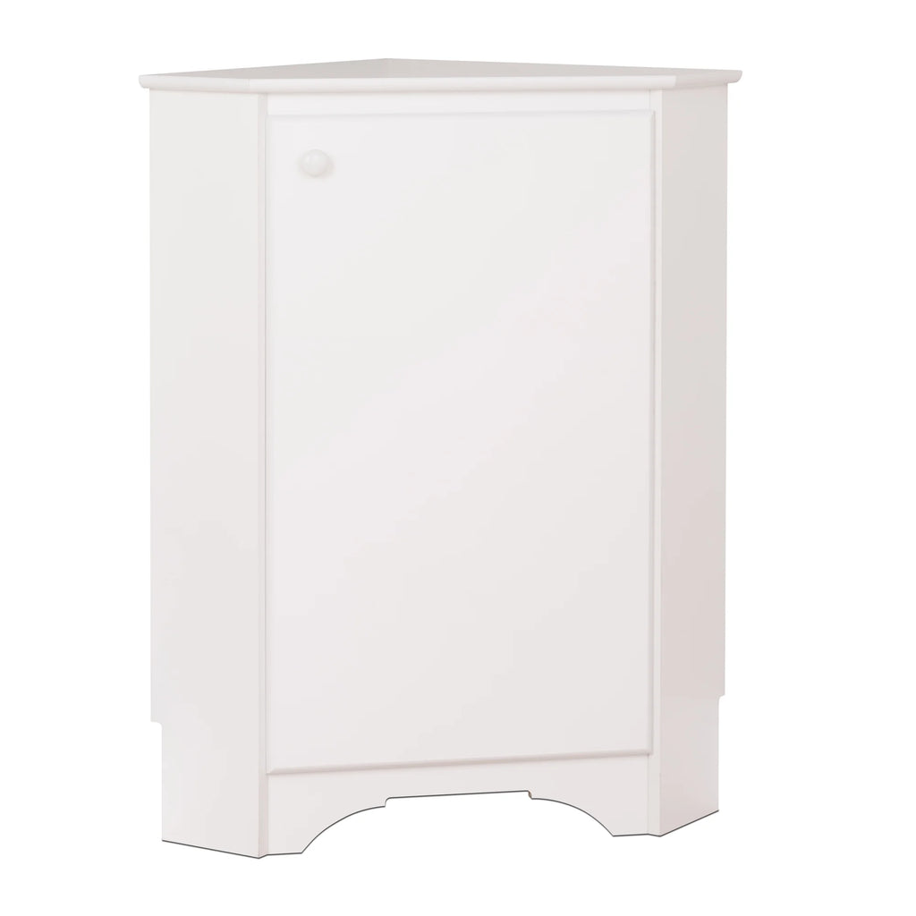 Prepac Elite 29.25" Corner Cabinet, White Storage Cabinet, Corner Cabinet with Doors, Corner Bathroom Cabinet 18.75" D x 29.25" W x 36" H, White, WSCC-0603-1