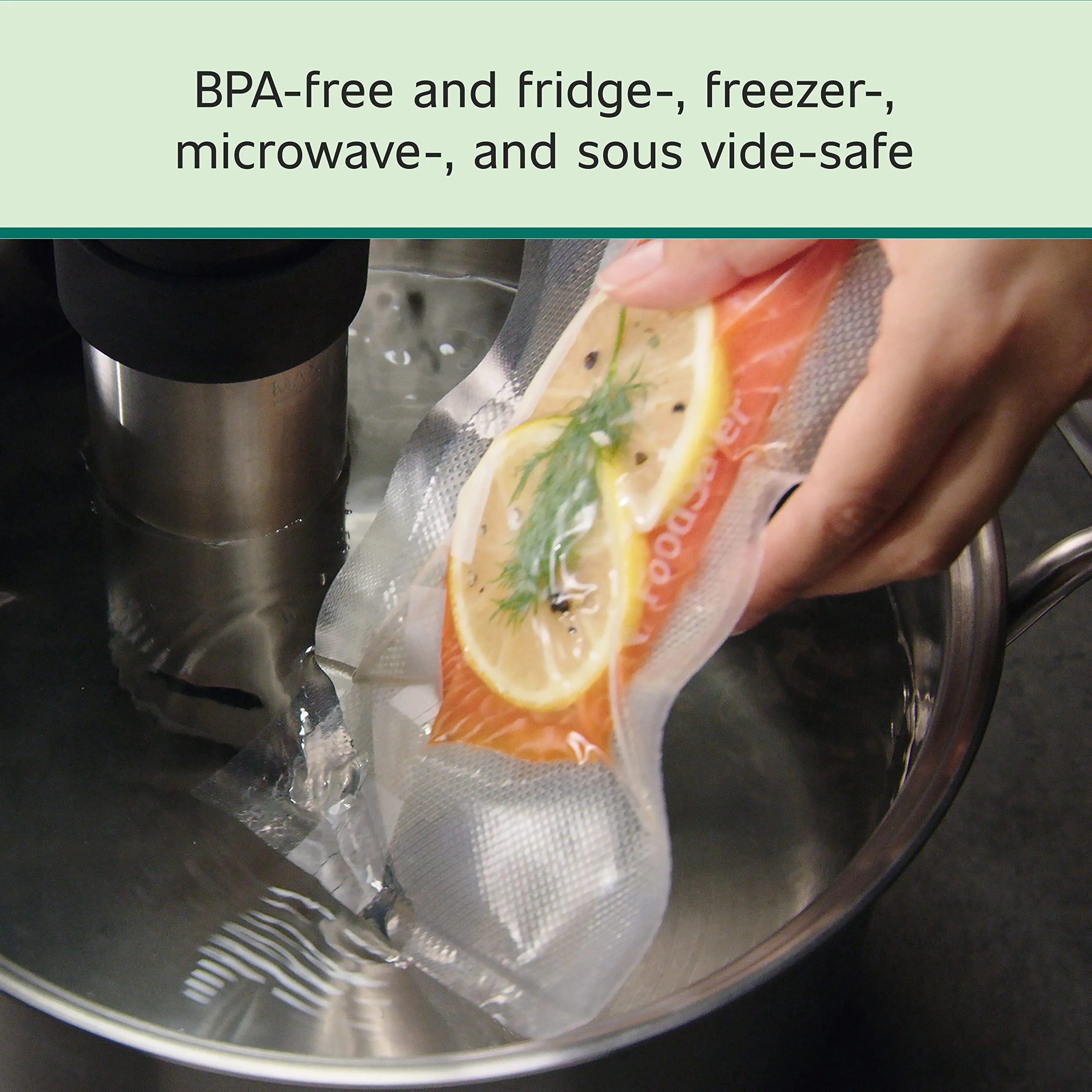 Vacuum Sealer Bags for Airtight Food Storage, 1 Quart, 44 Count U127