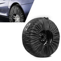 1 PC Car Spare Tire Cover, 41.33" x 18.11" Dust and Scratch-Proof Portable Tire Totes, Tire Wheel Protector with Pocket & Handle, Universal for Most Cars (Black)