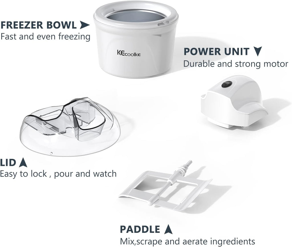 Ice Cream Maker, Electric Soft Serve Machine, 1.5 Quart Frozen Yogurt R598550