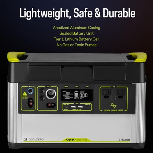 Portable Power Station 1000W, Solar-Ready Generator for Camping A893