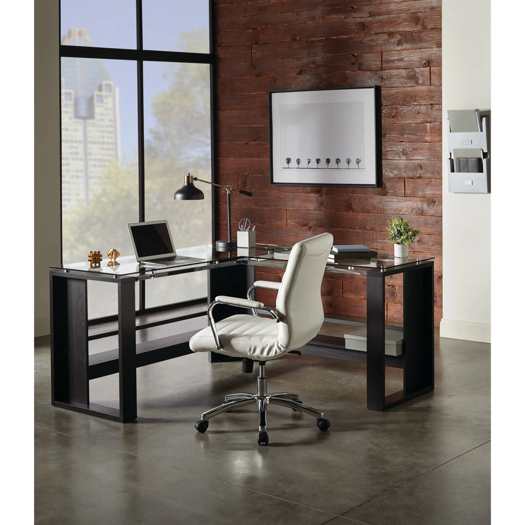 L-Shape Corner Desk, Espresso Q5110