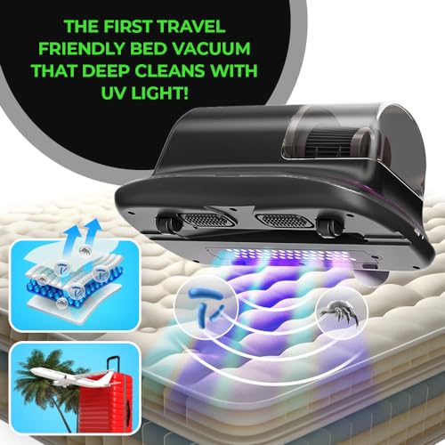 Cordless Mattress Vacuum Cleaner for Deep Cleaning, Red K99962