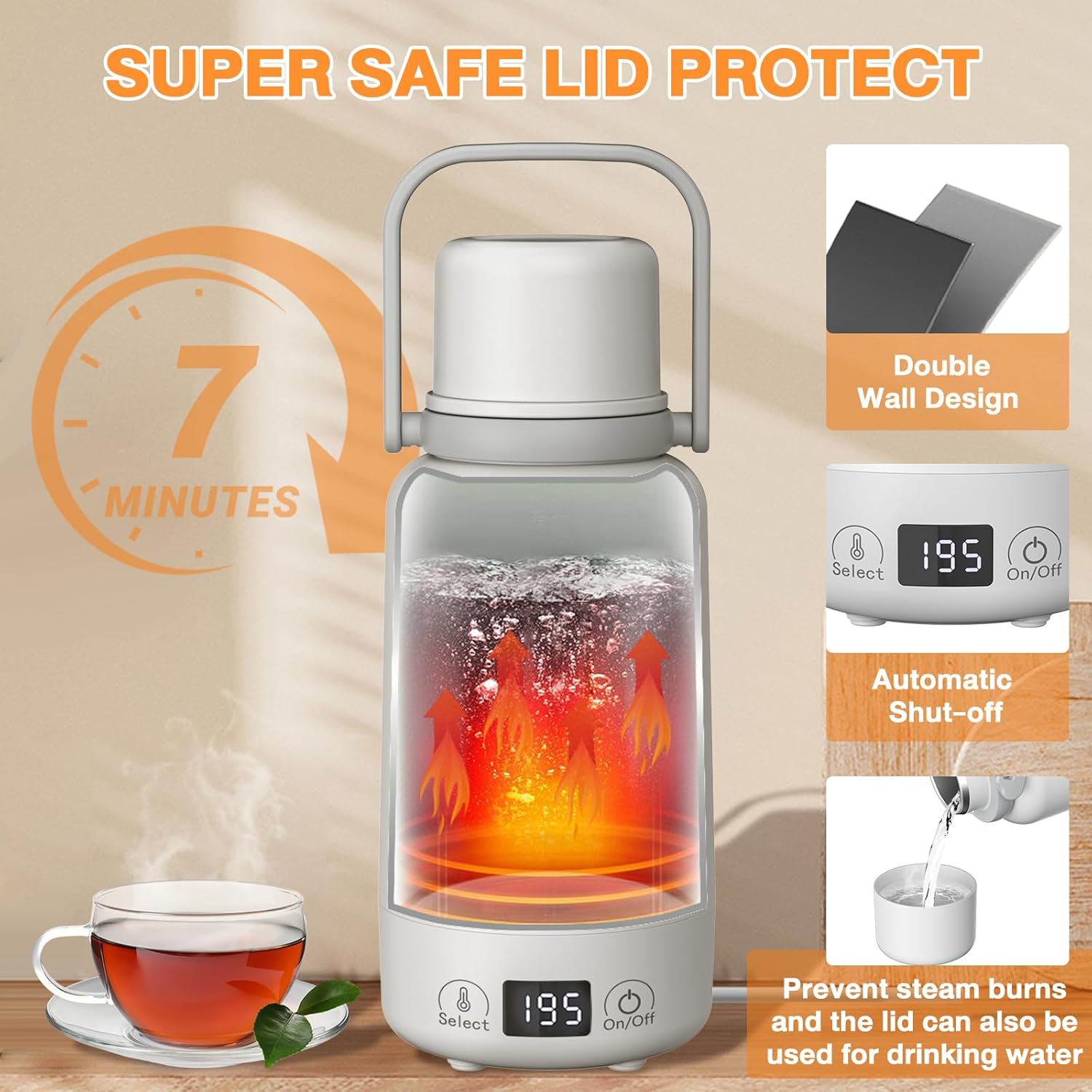 Portable Electric Kettle 1L for Travel I628379