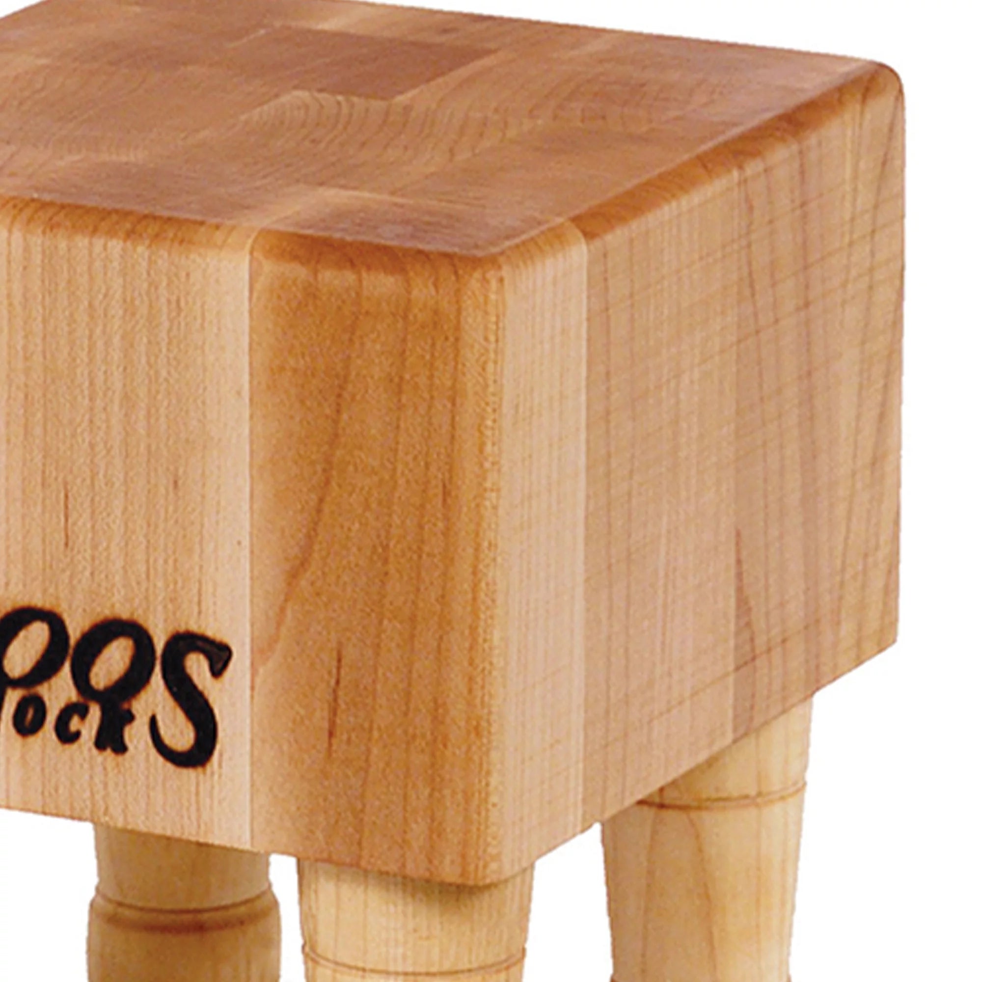 Maple Wood Cutting Board with Feet, 6 x 6 E6610