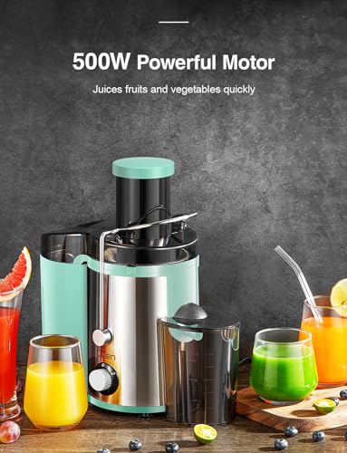 Juicer Machine, 800W Centrifugal Extractor with Wide Mouth Feed Chute, Stainless Steel, BPA-free V753