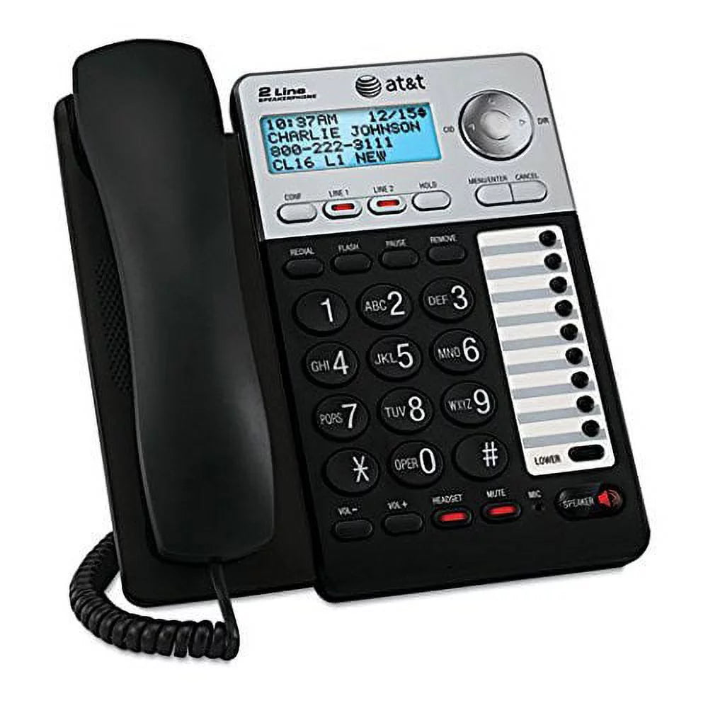 2-Line Corded Desk Phone for Home Office D874
