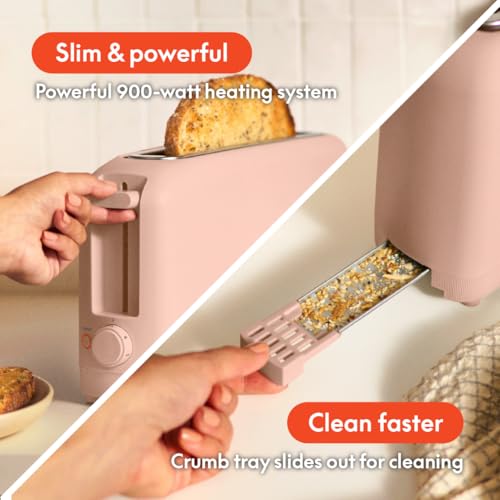 2 Slice Slim Toaster with 6 Shade Control, Reheat & Cancel, Removable Crumb Tray E366018