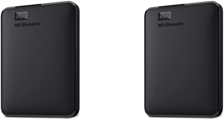 WD 4TB Elements Portable External Hard Drive HDD, USB 3.0, Compatible with PC, Mac, PS4 & Xbox - WDBU6Y0040BBK-WESN & 2TB Elements Portable External Hard Drive HDD, USB 3.0
