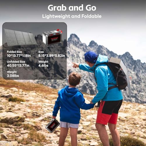 Portable Power Station 88Wh Camping Lithium Battery Solar Generator with AC Outlet S182630