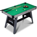 RayChee 4-Ft Pool Table, Portable Billiard Table for Kids and Adults, Mini Billiards Game Tables W/ 2 Cue Sticks, Full Set of Balls, Triangle, Chalk, Brush for Family Game Bar Gym Room (Green)