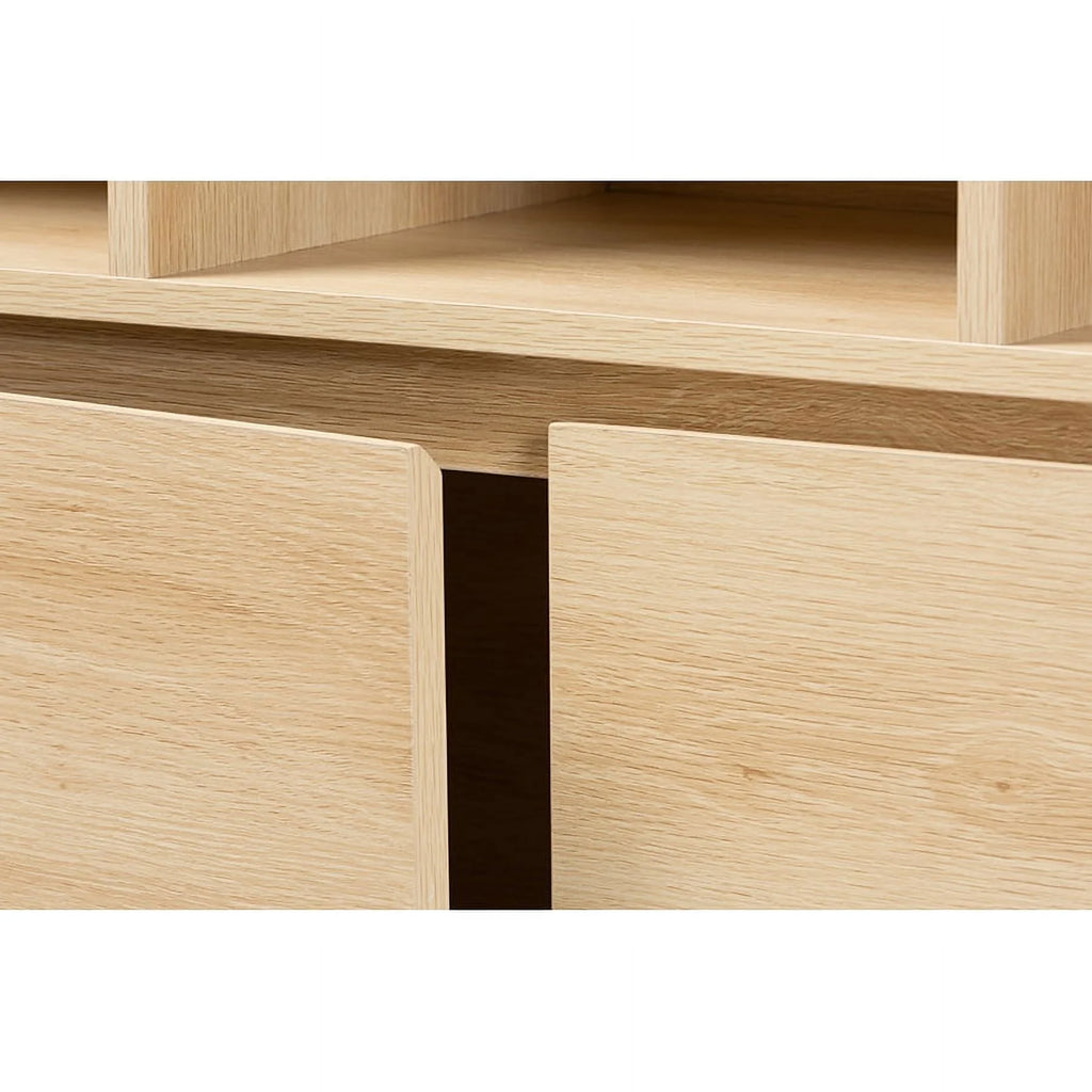 Oak Brown Wood Bookshelf U310
